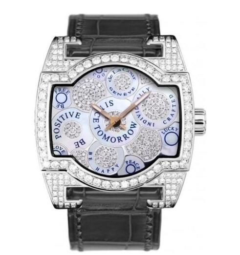 Luxury replica DeLaCour SAQRA PETITE 1 QUARTZ WHITE GOLD watch WAWG1142-1149